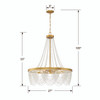 CRYSTORAMA FIO-A9104-GA-WH Fiona 4 Light Antique Gold Chandelier with White Beads