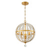 CRYSTORAMA ROX-A9003-GA Roxy 3 Light Antique Gold Chandelier