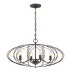 CRYSTORAMA ZUC-A9034-EB-GA Zucca 4 Light English Bronze Chandelier