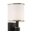 CRYSTORAMA SLO-A3601-VG-BF Sloane 1 Light Vibrant Gold + Black Forged Wall Sconce