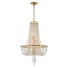 CRYSTORAMA ARC-1907-GA-CL-MWP Arcadia 4 Light Antique Gold Chandelier