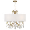 CRYSTORAMA 6625-VG-CL-SAQ Othello 5 Light Vibrant Gold Chandelier