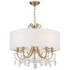 CRYSTORAMA 6625-VG-CL-S Othello 5 Light Vibrant Gold Chandelier