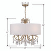 CRYSTORAMA 6625-VG-CL-S Othello 5 Light Vibrant Gold Chandelier