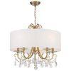 CRYSTORAMA 6625-VG-CL-MWP Othello 5 Light Vibrant Gold Chandelier