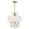 CRYSTORAMA 6623-VG-CL-SAQ Othello 3 Light Vibrant Gold Chandelier
