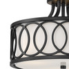 CRYSTORAMA 285-MK Graham 3 Light Matte Black Ceiling Mount