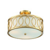 CRYSTORAMA 285-GA Graham 3 Light Antique Gold Ceiling Mount