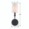 CRYSTORAMA 2241-BF Libby Langdon For Crystorama Sylvan 1 Light Black Forged Sconce