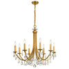 CRYSTORAMA 8828-GA-CL-SAQ Bridgehampton Crystal Bronze Chandelier