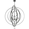 CRYSTORAMA 587-MK Luna 9 Light Matte Black Chandelier