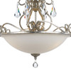 CRYSTORAMA 5010-OS-CL-S Ashton 3 Light Hand Cut Crystal Silver Ceiling Mount