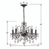 CRYSTORAMA 3025-EB-CL-S Butler 5 Light Clear Crystal English Bronze Chandelier