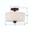 CRYSTORAMA TRA-A3302-BF Travis 2 Light Black Forged Ceiling Mount