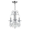 CRYSTORAMA 6823-CH-CL-S Othello 3 Light Clear Crystal Polished Chrome Mini Chandelier