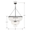 CRYSTORAMA 610-MK Rylee 8 Light Matte Black Chandelier