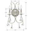CRYSTORAMA 5012-OS-CL-S Ashton EX 2 Light Clear Crystal Silver Sconce