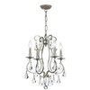 CRYSTORAMA 5014-OS-CL-S Ashton EX 4 Light Clear Crystal Silver Mini Chandelier