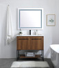 ELEGANT DECOR VF42036WB 36 inch  Single Bathroom Vanity in Walnut Brown