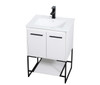 ELEGANT DECOR VF42024WH 24 inch  Single Bathroom Vanity in White