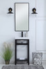 ELEGANT DECOR VF14018BK 18 inch Single Bathroom Metal Vanity in Black