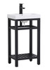 ELEGANT DECOR VF14018BK 18 inch Single Bathroom Metal Vanity in Black