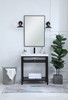 ELEGANT DECOR VF14030BK 30 inch Single Bathroom Metal Vanity in Black