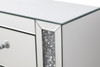 ELEGANT DECOR MF92058 60 in silver crystal mirrored credenza ELEGANT DECOR MF92058 60 in silver crystal mirrored credenza
