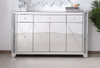 ELEGANT DECOR MF92058 60 in silver crystal mirrored credenza ELEGANT DECOR MF92058 60 in silver crystal mirrored credenza
