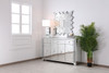 ELEGANT DECOR MF92058 60 in silver crystal mirrored credenza ELEGANT DECOR MF92058 60 in silver crystal mirrored credenza