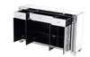 ELEGANT DECOR MF92058 60 in silver crystal mirrored credenza ELEGANT DECOR MF92058 60 in silver crystal mirrored credenza
