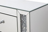 ELEGANT DECOR MF92058 60 in silver crystal mirrored credenza