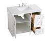 ELEGANT DECOR VF17042WH 42 inch Single Bathroom Vanity in White