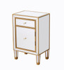 Elegant Decor MF72035G End table 1 drawer 18in. W x 13in. D x 29in. H in gold