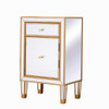 Elegant Decor MF72035G End table 1 drawer 18in. W x 13in. D x 29in. H in gold