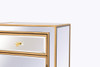 Elegant Decor MF72035G End table 1 drawer 18in. W x 13in. D x 29in. H in gold