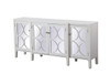 ELEGANT DECOR MF82111WH 72 inch mirrored credenza in White