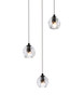 Elegant Lighting 3505D12BK Eren 3 lights Black pendant