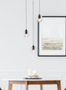 Elegant Lighting 3505D12BK Eren 3 lights Black pendant