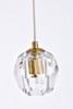 Elegant Lighting 3505D28G Eren 3 lights Gold pendant