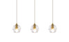 Elegant Lighting 3505D28G Eren 3 lights Gold pendant