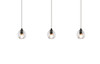 Elegant Lighting 3505D28BK Eren 3 lights Black pendant