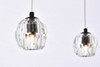 Elegant Lighting 3505D32BK Eren 5 lights Black pendant