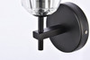 Elegant Lighting 3505W6BK Eren 1 light Black wall sconce