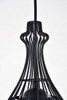 Living District LD2419BK Miya 1 Light Black Pendant