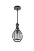 Living District LD2419BK Miya 1 Light Black Pendant