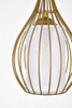 Living District LD2419BR Miya 1 Light Brass Pendant