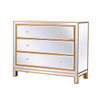 Elegant Decor MF72019G Chest 3 drawers 40in. W x 16in. D x 32in. H in gold