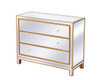 Elegant Decor MF72019G Chest 3 drawers 40in. W x 16in. D x 32in. H in gold
