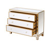 Elegant Decor MF72019G Chest 3 drawers 40in. W x 16in. D x 32in. H in gold